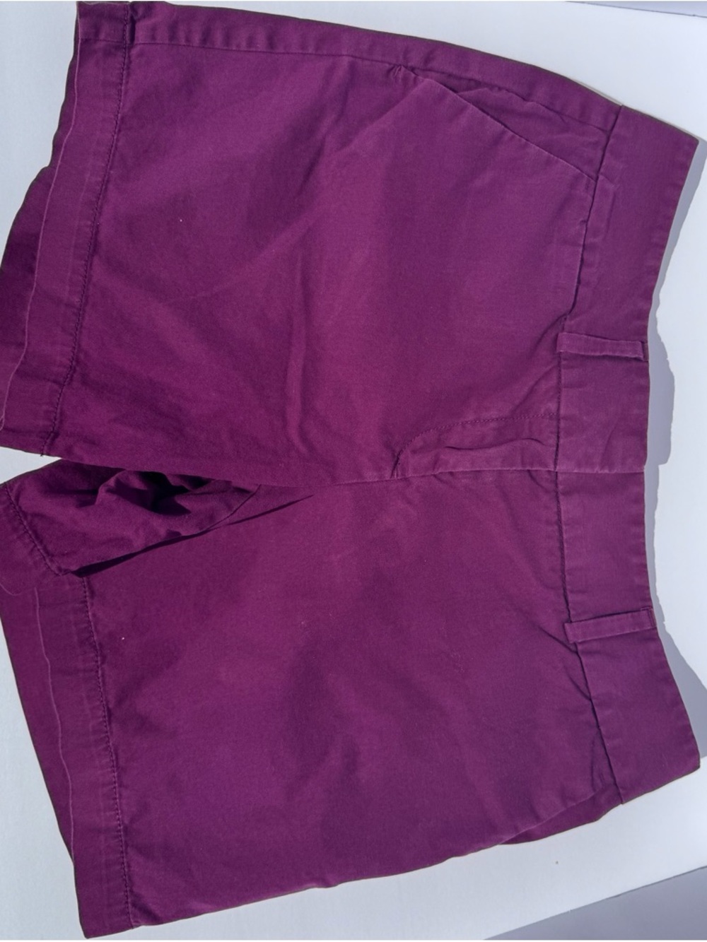 LOFT Plum Flat-Front Bermuda Shorts